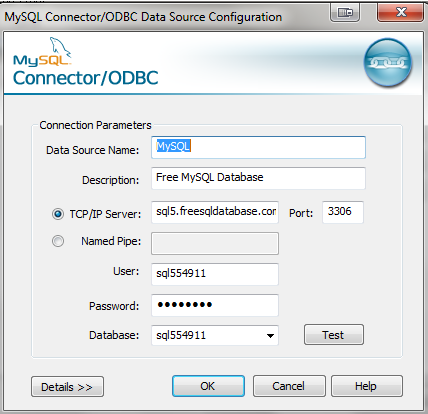 ODBC Data Source Configuration Resim 5